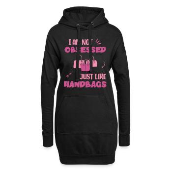 I am not obsessed - I just like Handbags - Hoodie-Kleid - Schwarz - Vorne