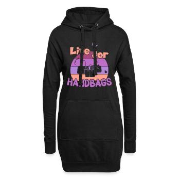 Live for Handbags / Handbag Shopping - Hoodie-Kleid - Schwarz - Vorne