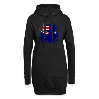 Australien Flagge Down Under Australische Fahne - Hoodie-Kleid - Schwarz - Vorne