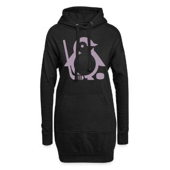 Minimalistischer Pinguin Eishockeyspieler - - Hoodie-Kleid - Schwarz - Vorne