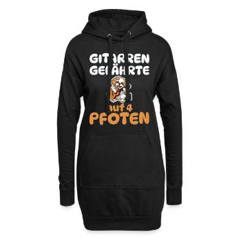 Gitarrengefährte auf 4 Pfoten - Hunde Gitarre - Hoodie-Kleid - Schwarz - Vorne