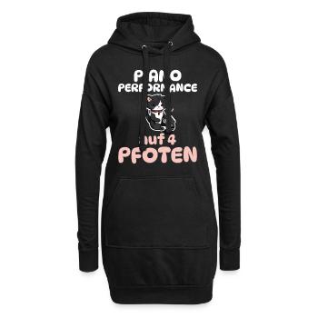 Piano-Performance auf 4 Pfoten - Katzen Klavier - Hoodie-Kleid - Schwarz - Vorne
