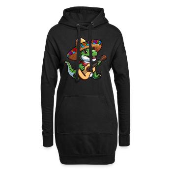 Cinco de Mayo Dino T-Rex - Hoodie-Kleid - Schwarz - Vorne