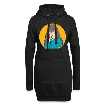 SNIFFING DE COCAÏNE ANIME GIRL - Sweat-shirt à capuche long Femme - noir - Devant