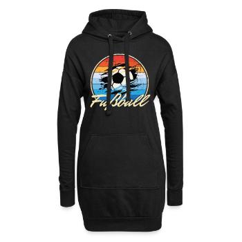 Fußball Vintage Retro Style Geburtstags Geschenk - Hoodie-Kleid - Schwarz - Vorne