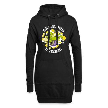 Decrime Nature Colorful Magic Mushroom Trippy - Hoodie-Kleid - Schwarz - Vorne