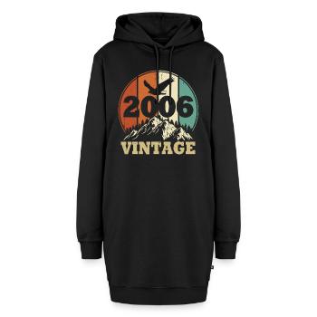 Jahrgang 2006 - Hoodie-Kleid - Schwarz - Vorne