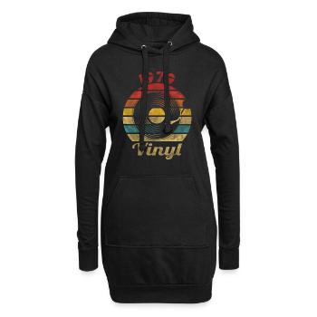 1979 Vinyl Retro Vintage Music - Hoodie-Kleid - Schwarz - Vorne