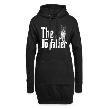 Boston Terrier Dog Dad Dogfather Dogs Daddy Father - Sweat-shirt à capuche long Femme - noir - Devant