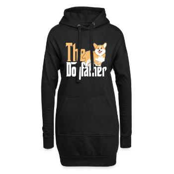 Corgi Chien Papa Chien Père Chiens Papa Père Rottie - Sweat-shirt à capuche long Femme - noir - Devant