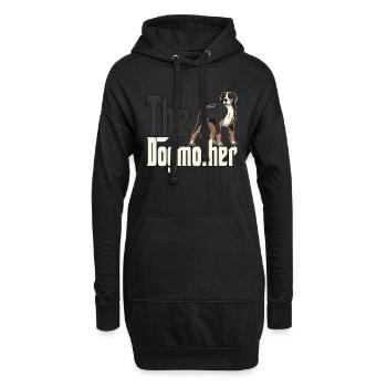 Chien de montagne suisse Maman Chienne Chienne Chiens Maman - Sweat-shirt à capuche long Femme - noir - Devant