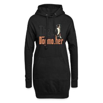Chien de montagne suisse Maman Chienne Chienne Chiens Maman - Sweat-shirt à capuche long Femme - noir - Devant