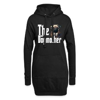 Carlin Chien Maman Chienne Chiens Maman - Sweat-shirt à capuche long Femme - noir - Devant