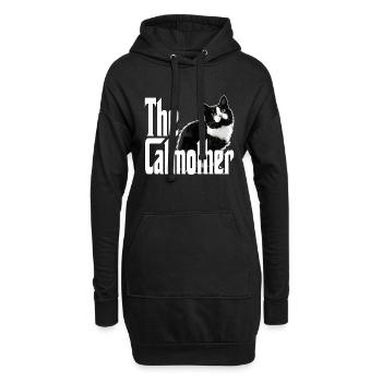 Chat Maman La Catmère Chat Folle Chat Mère Kitty Maman - Sweat-shirt à capuche long Femme - noir - Devant