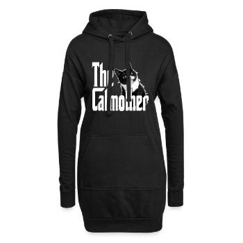 Chat Maman La Catmère Chat Folle Chat Mère Kitty Maman - Sweat-shirt à capuche long Femme - noir - Devant