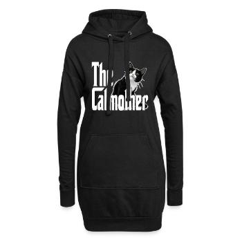Chat Maman La Catmère Chat Folle Chat Mère Kitty Maman - Sweat-shirt à capuche long Femme - noir - Devant