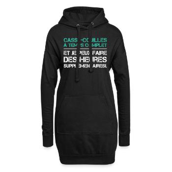 Casse-couilles à temps complet - Sweat-shirt à capuche long Femme - noir - Devant