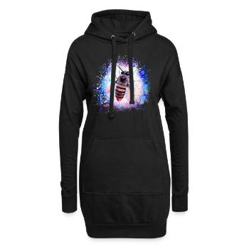 abeille, guêpe, insecte, vol, graffiti, peinture - Sweat-shirt à capuche long Femme - noir - Devant