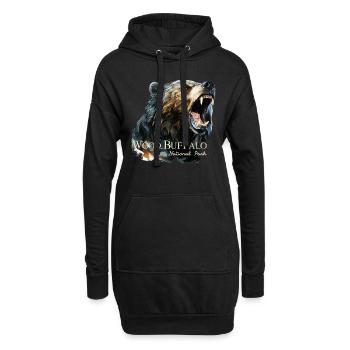 Parc national Wood Buffalo - Sweat-shirt à capuche long Femme - noir - Devant