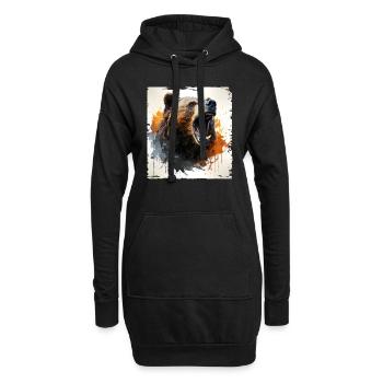 Grizzly - Hoodie-Kleid - Schwarz - Vorne