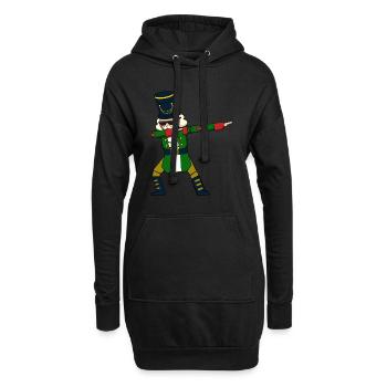 Pull de Noël Dabbing Nutcracker Figure - Sweat-shirt à capuche long Femme - noir - Devant