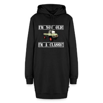 Je ne suis pas vieux - Je suis un classique / Unimog - Sweat-shirt à capuche long Femme - noir - Devant