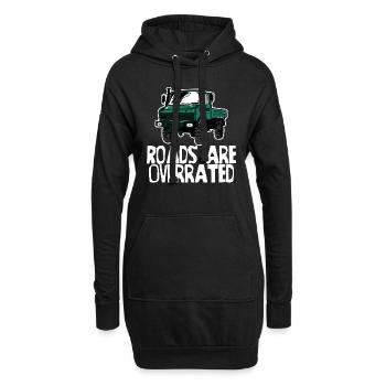 Les routes sont surestimées - Unimog - Offroad - Oldtimer - Sweat-shirt à capuche long Femme - noir - Devant