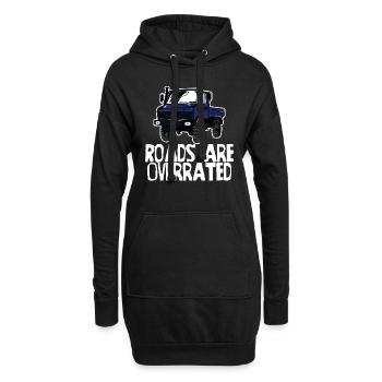 Les routes sont surestimées - Unimog - Offroad - Oldtimer - Sweat-shirt à capuche long Femme - noir - Devant