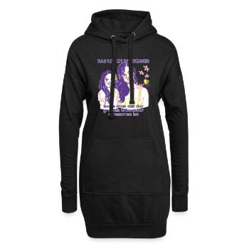 Niemals ohne Meine Große Schwester - Hoodie-Kleid - Schwarz - Vorne