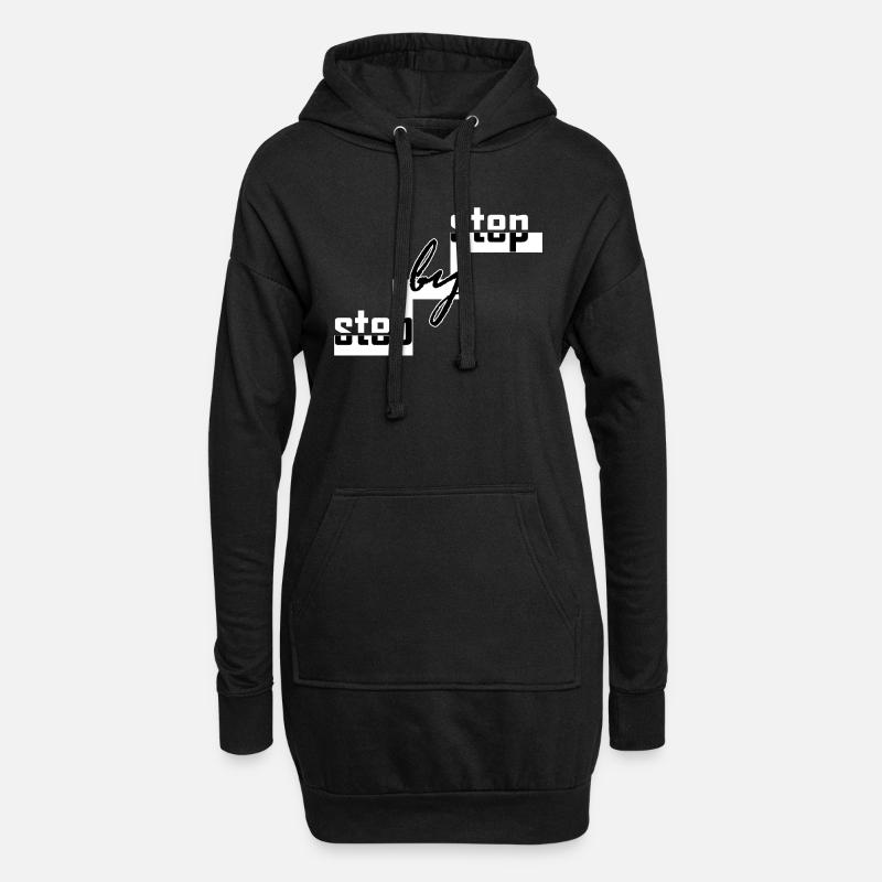 Step by step - Hoodie-Kleid - Schwarz