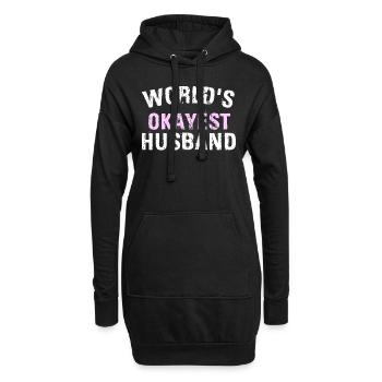 WORLD &5S OKAYEST HUSBAND - Hoodie-Kleid - Schwarz - Vorne