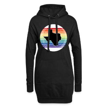 Regenbogenkarten-Design für stolze LGBTQIA-Texaner - Hoodie-Kleid - Schwarz - Vorne