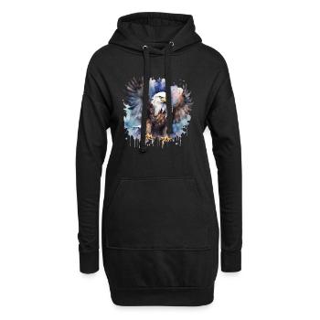 Aigle Volant Power Animal - Sweat-shirt à capuche long Femme - noir - Devant