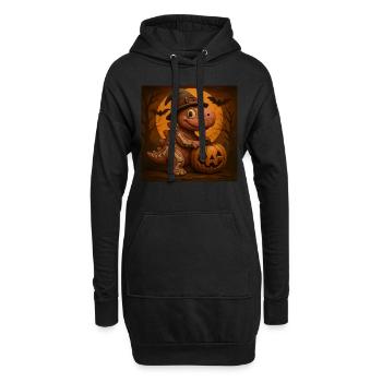 Cadeau de costume de dinosaure citrouille d’Halloween - Sweat-shirt à capuche long Femme - noir - Devant