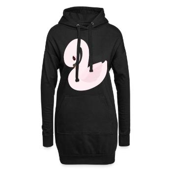 cygne - Sweat-shirt à capuche long Femme - noir - Devant