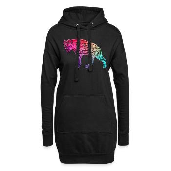 Hyena - Hoodie Dress - black - Front