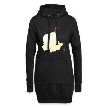 Petit Cœur de Beurre Fondu - Sweat-shirt à capuche long Femme - noir - Devant