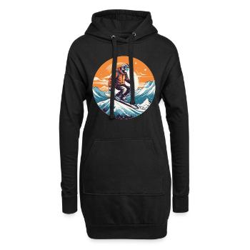 Snowboard ou ski puis après-ski - Sweat-shirt à capuche long Femme - noir - Devant