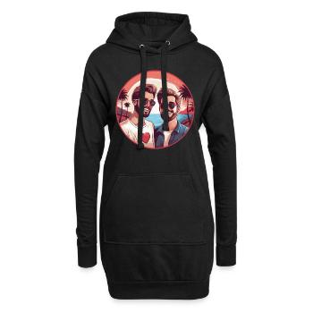 LGBT Gay Valentinstag Idee für Schwule - Hoodie-Kleid - Schwarz - Vorne
