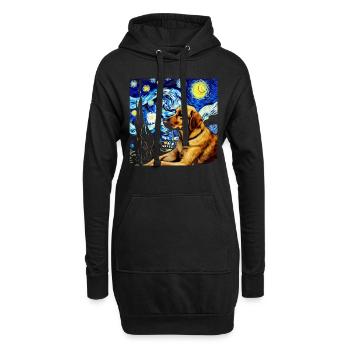 Deutscher Schäferhund Lustiger Hund Beliebtes - Hoodie-Kleid - Schwarz - Vorne