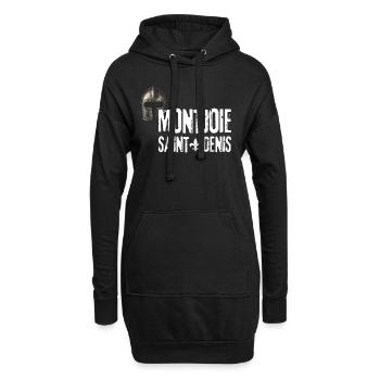 Monjoie Saint Denis Lys Chevalier de France - Sweat-shirt à capuche long Femme - noir - Devant