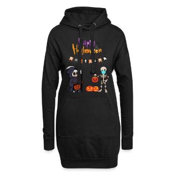 Costume d’Halloween super idée cadeau - Sweat-shirt à capuche long Femme - noir - Devant