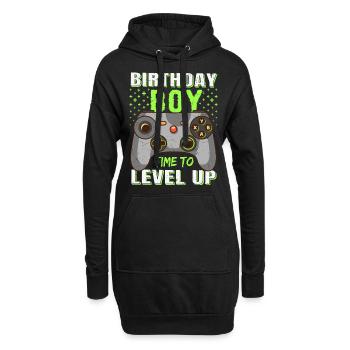 Geburtstagskind Zeit, um Videospiel Geburtstag zu verbessern - Hoodie-Kleid - Schwarz - Vorne