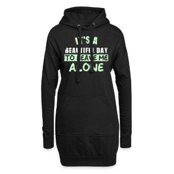 C’EST UNE BELLE JOURNÉE POUR ME LAISSER TRANQUILLE - Sweat-shirt à capuche long Femme - noir - Devant