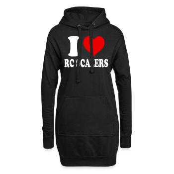 J’aime RC Scaler Coeur Drôle Spirituel - Sweat-shirt à capuche long Femme - noir - Devant