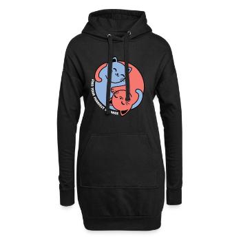 Trouvez votre équilibre parfait - Sweat-shirt à capuche long Femme - noir - Devant