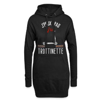 Ich kann keinen Scooter haben - Hoodie-Kleid - Schwarz - Vorne