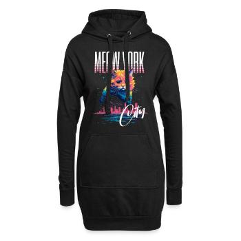 New York City Cat Meow City Skyline America USA - Hoodie-kjole - sort - Foran