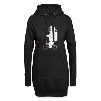 Astronaut Vélo Vélo Vélo Cadeau Galaxy - Sweat-shirt à capuche long Femme - noir - Devant
