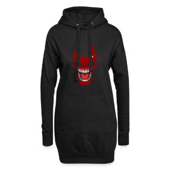 Grusel Halloween Clown Geschenkidee - Hoodie-Kleid - Schwarz - Vorne